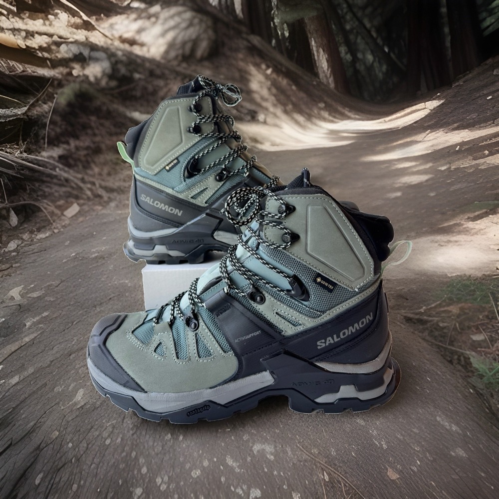 Salomon Quest 4 GTX Women 10 Slate Trooper Blue Hiking Boots GORE-TEX NWOB
